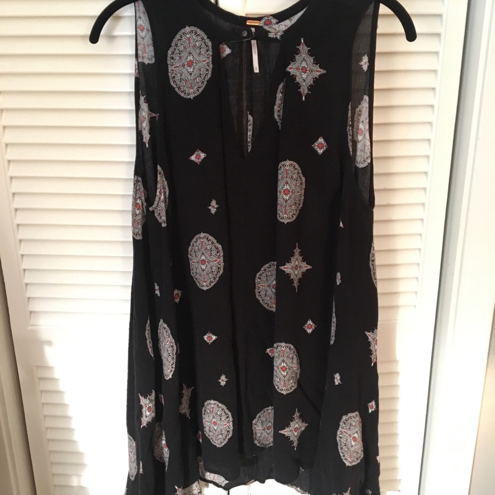 Free People Black medallion tunic/dress